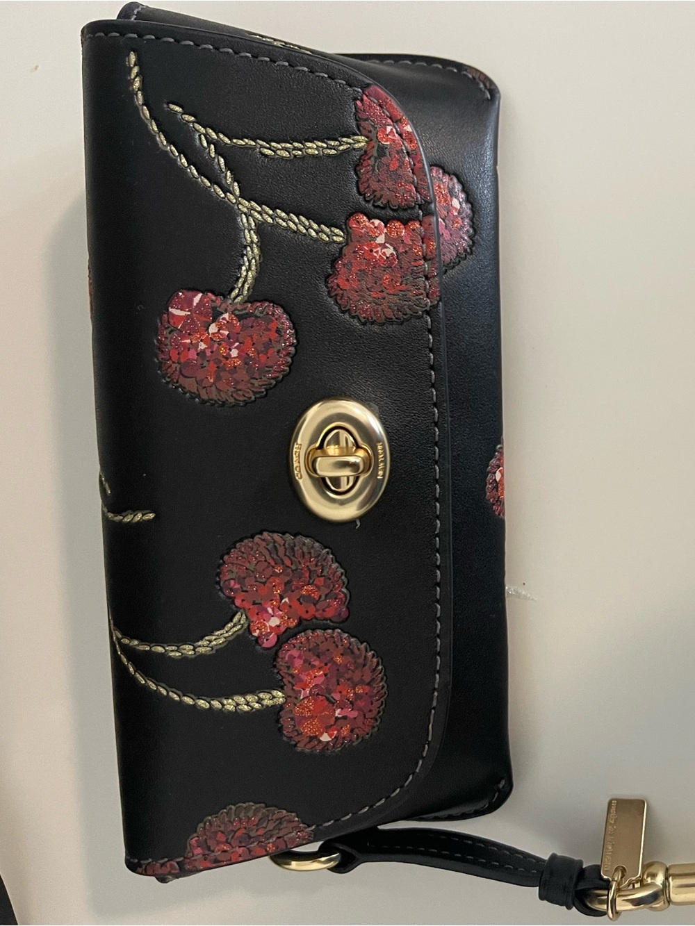 Coach cherry Glasses case
